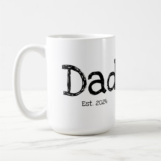 Dad Established Bold ブラック ホワイト コーヒーマグカップ (左)