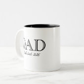 Dad Established Bold ブラック ホワイト ツートーンマグカップ (正面左)