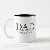 Dad Established Bold ブラック ホワイト ツートーンマグカップ (左)