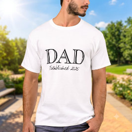 Dad Established Bold ブラック ホワイト Tシャツ