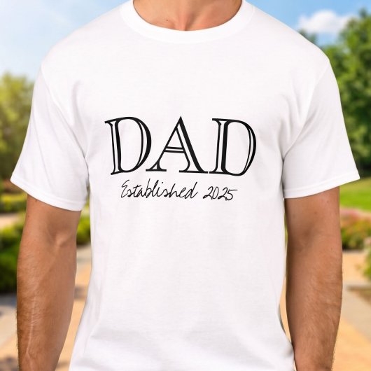 Dad Established Bold ブラック ホワイト Tシャツ