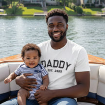 Dad Established Bold Black Name Year New Dad Gift