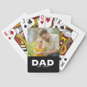 Dad Established Bold Black Photo トランプ (裏面)