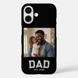 Dad Established Bold Black Photo iPhone 16ケース