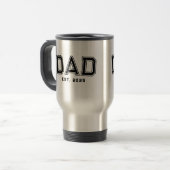 Dad Established Bold Black Year New Dad Gift トラベルマグ (正面左)