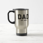 Dad Established Bold Black Year New Dad Gift トラベルマグ (左)