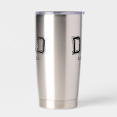 Dad Established Bold Black Year New Dad Gift 保温保冷タンブラー (左面)