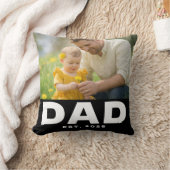 Dad Established Bold Modern Photo クッション (ブランケット)