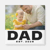 Dad Established Bold Photo Gift Magnet マグネット (正面)