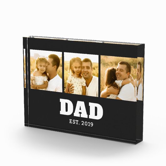 Dad Established Bold Text Black 3 Photo フォトブロック (右)