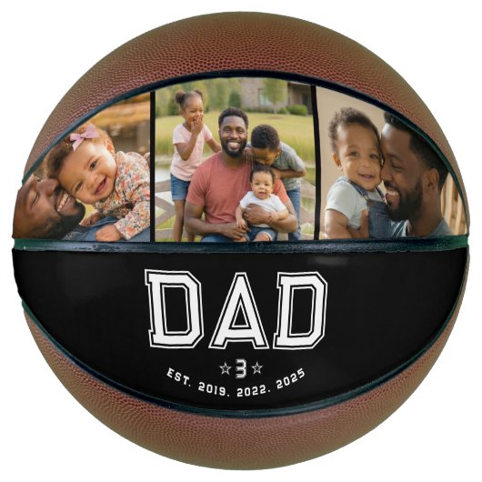 Dad Established Bold White 3 Photo バスケットボール (正面)