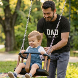 Dad Established Bold White Black Tシャツ