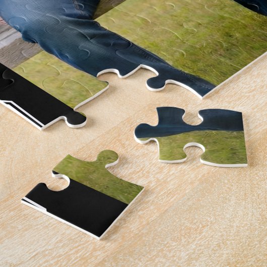 Dad Established Classic Bold 3 Photo ジグソーパズル (側面)