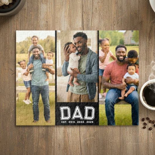 Dad Established Classic Bold 3 Photo ジグソーパズル