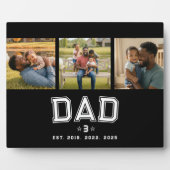 Dad Established Classic Bold White Black 3 Photo フォトプラーク (正面)