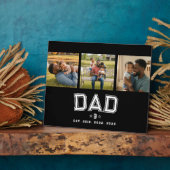 Dad Established Classic Bold White Black 3 Photo フォトプラーク (側面)