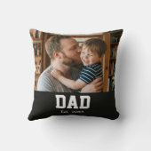 Dad Established Custom Modern Bold Text クッション (裏面)