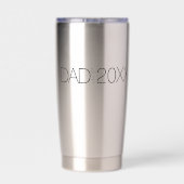 Dad Established custom Modern Script Design  保温保冷タンブラー (背面)