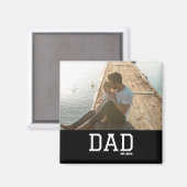 Dad Established Customizable Father's Day Photo マグネット (正面/裏面)
