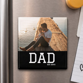 Dad Established Customizable Father's Day Photo マグネット