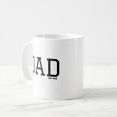Dad Established Customizable Year Father's Day  コーヒーマグカップ (正面左)