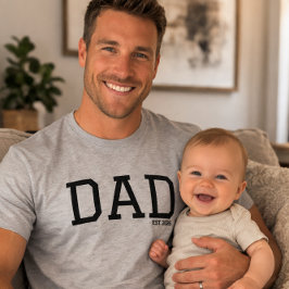 Dad Established Customizable Year Father's Day トライブレンドTシャツ