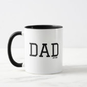 Dad Established Customizable Year Father's Day  マグカップ (左)