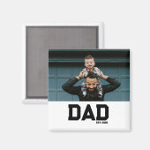 Dad Established Customizable Year Father's Day  マグネット (正面/裏面)