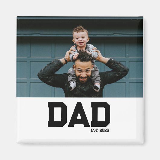 Dad Established Customizable Year Father's Day  マグネット (正面)