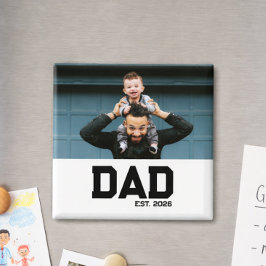Dad Established Customizable Year Father's Day  マグネット