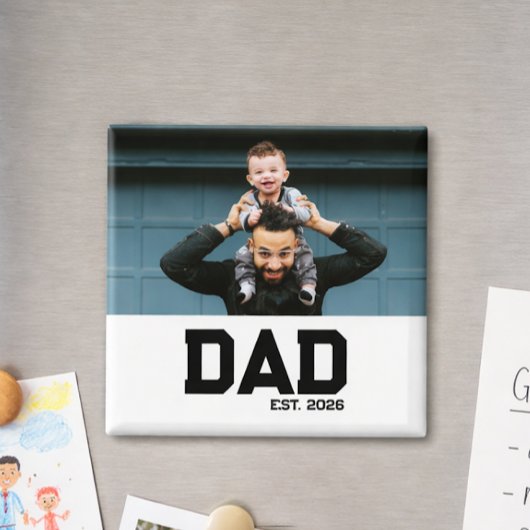 Dad Established Customizable Year Father's Day  マグネット
