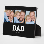 Dad Established Elegant Black 3 Photo フォトプラーク (側面)
