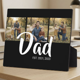 Dad Established Elegant Script Black 3 Photo フォトプラーク