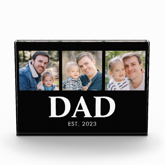 Dad Established Fathers Day 3 Picture フォトブロック (正面)