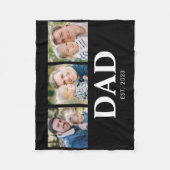 Dad Established Fathers Day 3 Picture フリースブランケット (正面)