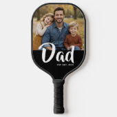 Dad Established Fun Script Photo ピックルボールラケット (正面)