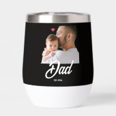 Dad Established Fun Script Photo Heart Gift (背面)