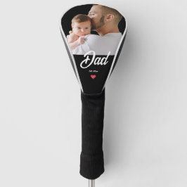 Dad Established Fun Script Photo Heart Gift ゴルフヘッドカバー