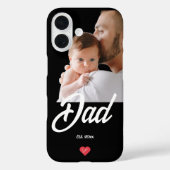 Dad Established Fun Script Photo Heart Gift Case-Mate iPhoneケース (裏面)