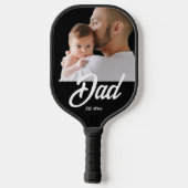 Dad Established Fun Script Photo   Pickleball ピックルボールラケット (裏面)
