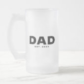 Dad Established Gift for Dad Frosted Glass Beer フロストグラスビールジョッキ (左)