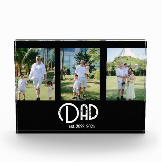 Dad Established Grunge Text 3 フォトブロック (正面)