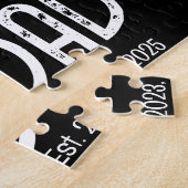 Dad Established Grunge text 3 photo ジグソーパズル (側面)