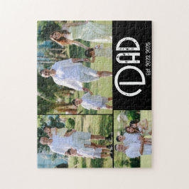 Dad Established Grunge text 3 photo ジグソーパズル