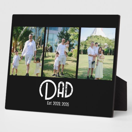 Dad Established Grunge Text 3 Photo フォトプラーク (側面)