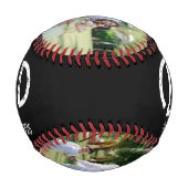 Dad Established Grunge Text Black 3 Photo 野球ボール (裏面)