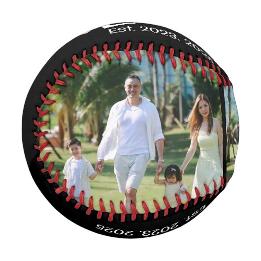 Dad Established Grunge Text Black 3 Photo 野球ボール (正面左)