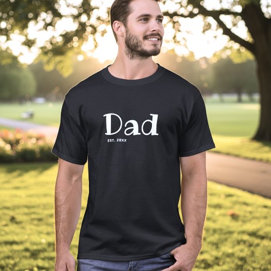 Dad Established Minimal Black White Tシャツ