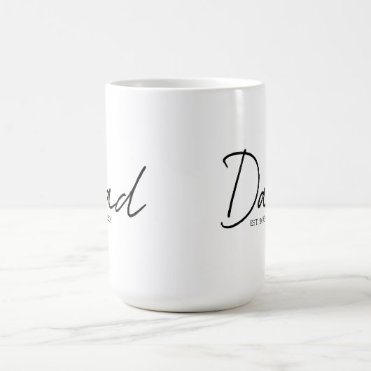 Dad Established Minimal Modern Script Black コーヒーマグカップ (中央)