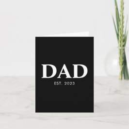 Dad Established Minimal Simple Fathers Day カード